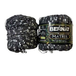 2 Skeins Bernat Matrix Yarn Browser Blue 2110 50g 140 Yards Knitting Crochet